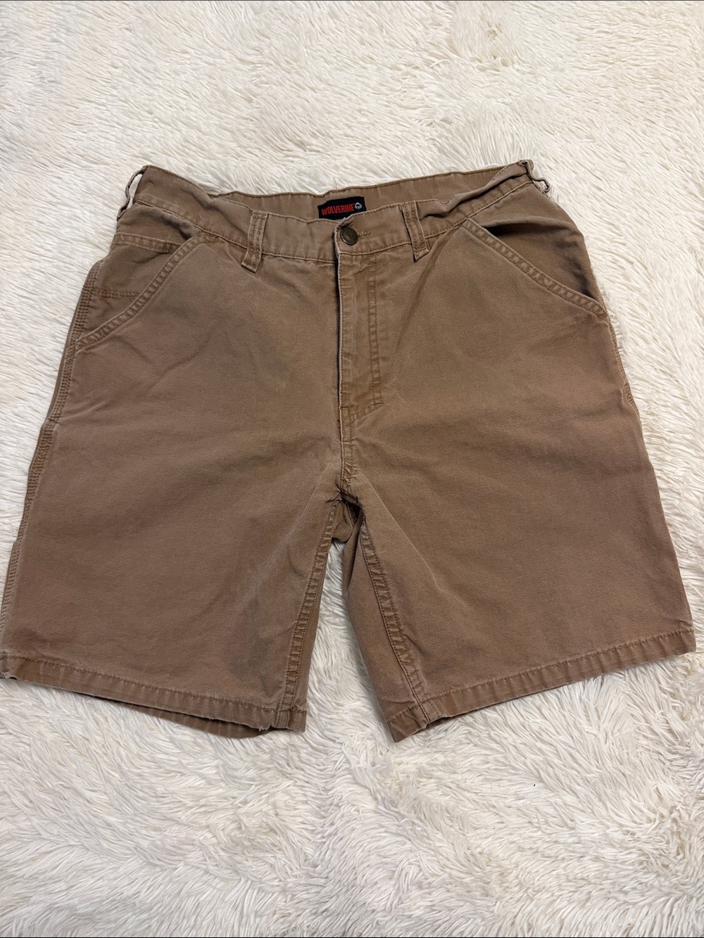 Wolverine Men's Brown Flat Front Shorts